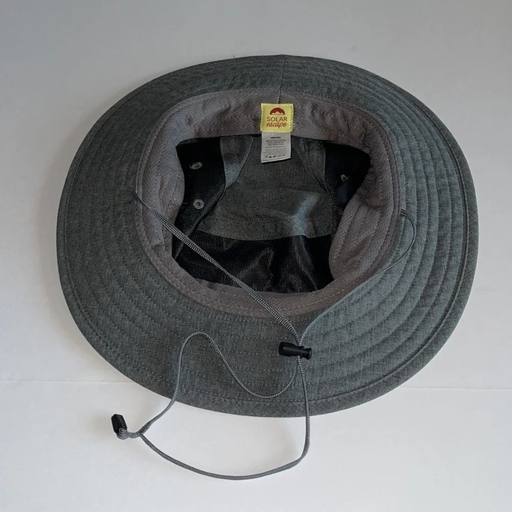 Solar Escape Gray Outdoor Hiking/Walking Drawstring Hat